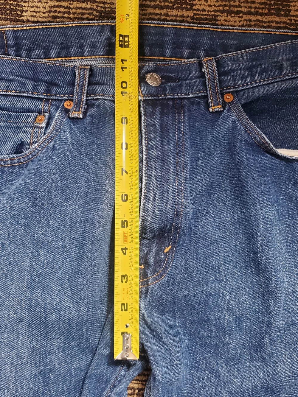 Levi’s 505 Jeans 36x32 Straight Fit Blue Denim Classic Men’s Vintage Wash